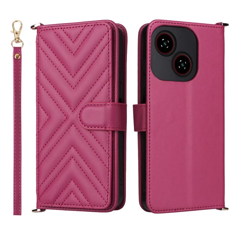 Multifunctional 6-Card Slots Leather Phone Case with Wrist Strap, For ZTE nubia P9 Pro 5G / Optus X Pro 2 5G, For ZTE Blade V80 Pro / V80 Vita, For ZTE Optus X Value 5G, For ZTE nubia RedMagic 11 Air, For ZTE nubia V80 Max                              ...