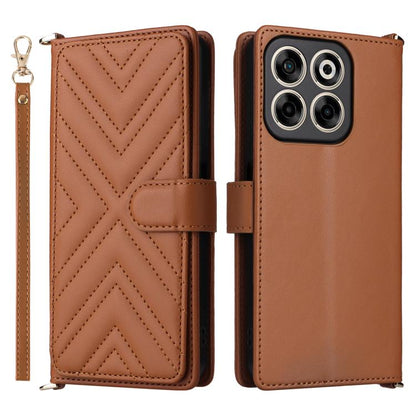 Multifunctional 6-Card Slots Leather Phone Case with Wrist Strap, For ZTE nubia S 5G A403ZT, For ZTE Blade V70 Max, For ZTE Blade V70 Design 4G, For ZTE nubia Z70 Ultra, For ZTE Blade V70 4G, For ZTE nubia Red Magic 10 Pro / 10 Pro+                    ...