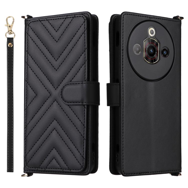Multifunctional 6-Card Slots Leather Phone Case with Wrist Strap, For ZTE nubia S 5G A403ZT, For ZTE Blade V70 Max, For ZTE Blade V70 Design 4G, For ZTE nubia Z70 Ultra, For ZTE Blade V70 4G, For ZTE nubia Red Magic 10 Pro / 10 Pro+                    ...