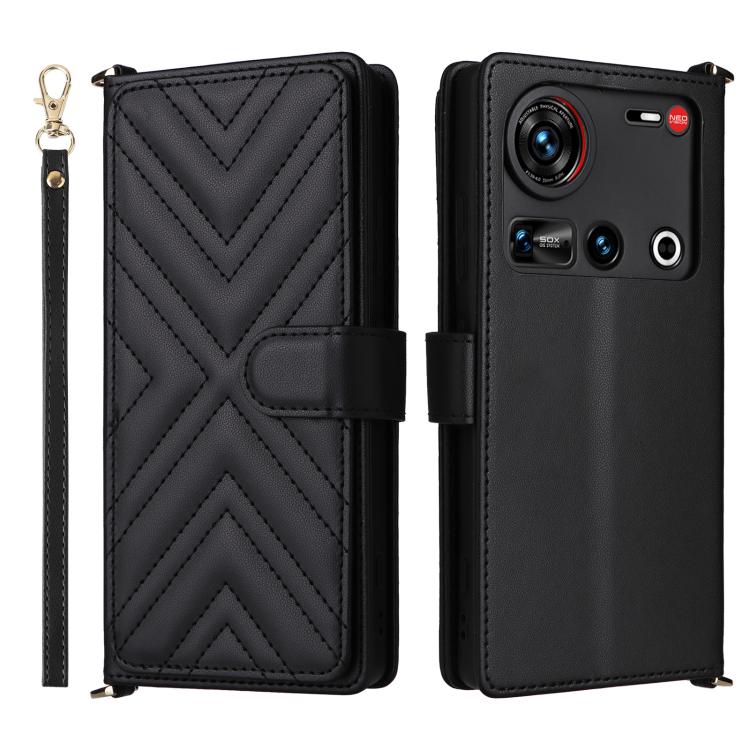 Multifunctional 6-Card Slots Leather Phone Case with Wrist Strap, For ZTE nubia S 5G A403ZT, For ZTE Blade V70 Max, For ZTE Blade V70 Design 4G, For ZTE nubia Z70 Ultra, For ZTE Blade V70 4G, For ZTE nubia Red Magic 10 Pro / 10 Pro+                    ...