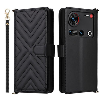 Multifunctional 6-Card Slots Leather Phone Case with Wrist Strap, For ZTE nubia S 5G A403ZT, For ZTE Blade V70 Max, For ZTE Blade V70 Design 4G, For ZTE nubia Z70 Ultra, For ZTE Blade V70 4G, For ZTE nubia Red Magic 10 Pro / 10 Pro+                    ...