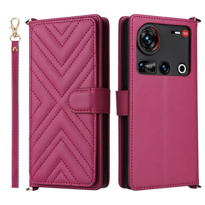 Multifunctional 6-Card Slots Leather Phone Case with Wrist Strap, For ZTE nubia S 5G A403ZT, For ZTE Blade V70 Max, For ZTE Blade V70 Design 4G, For ZTE nubia Z70 Ultra, For ZTE Blade V70 4G, For ZTE nubia Red Magic 10 Pro / 10 Pro+                    ...