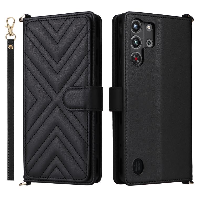 Multifunctional 6-Card Slots Leather Phone Case with Wrist Strap, For ZTE nubia S 5G A403ZT, For ZTE Blade V70 Max, For ZTE Blade V70 Design 4G, For ZTE nubia Z70 Ultra, For ZTE Blade V70 4G, For ZTE nubia Red Magic 10 Pro / 10 Pro+                    ...