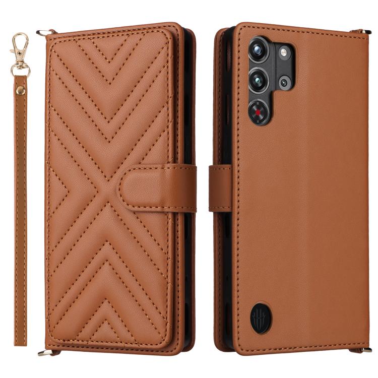 Multifunctional 6-Card Slots Leather Phone Case with Wrist Strap, For ZTE nubia S 5G A403ZT, For ZTE Blade V70 Max, For ZTE Blade V70 Design 4G, For ZTE nubia Z70 Ultra, For ZTE Blade V70 4G, For ZTE nubia Red Magic 10 Pro / 10 Pro+                    ...