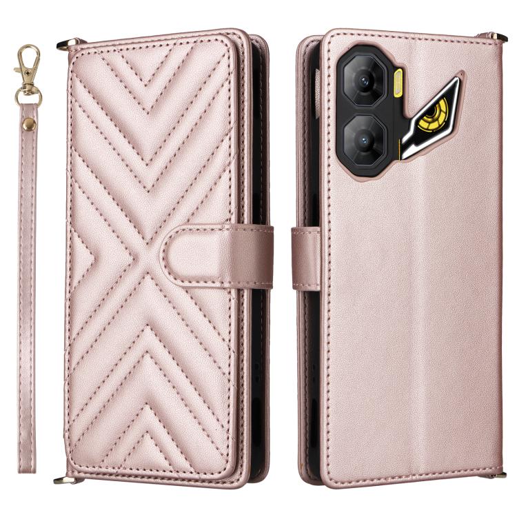 Multifunctional 6-Card Slots Leather Phone Case with Wrist Strap, For ZTE nubia P9 Pro 5G / Optus X Pro 2 5G, For ZTE Blade V80 Pro / V80 Vita, For ZTE Optus X Value 5G, For ZTE nubia RedMagic 11 Air, For ZTE nubia V80 Max                              ...