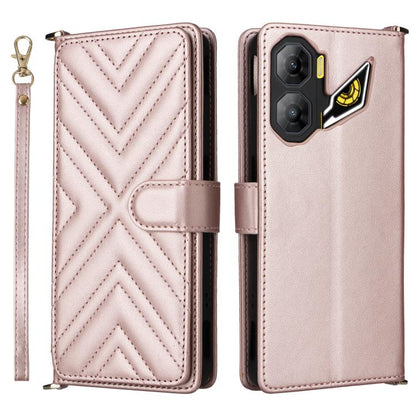 Multifunctional 6-Card Slots Leather Phone Case with Wrist Strap, For ZTE nubia P9 Pro 5G / Optus X Pro 2 5G, For ZTE Blade V80 Pro / V80 Vita, For ZTE Optus X Value 5G, For ZTE nubia RedMagic 11 Air, For ZTE nubia V80 Max                              ...