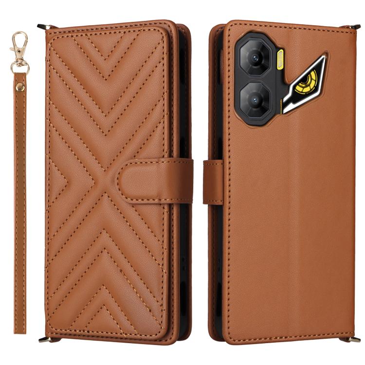 Multifunctional 6-Card Slots Leather Phone Case with Wrist Strap, For ZTE nubia P9 Pro 5G / Optus X Pro 2 5G, For ZTE Blade V80 Pro / V80 Vita, For ZTE Optus X Value 5G, For ZTE nubia RedMagic 11 Air, For ZTE nubia V80 Max                              ...