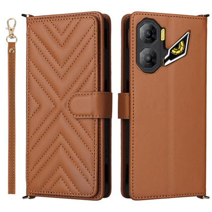 Multifunctional 6-Card Slots Leather Phone Case with Wrist Strap, For ZTE nubia P9 Pro 5G / Optus X Pro 2 5G, For ZTE Blade V80 Pro / V80 Vita, For ZTE Optus X Value 5G, For ZTE nubia RedMagic 11 Air, For ZTE nubia V80 Max                              ...