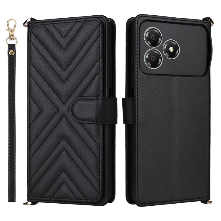 Multifunctional 6-Card Slots Leather Phone Case with Wrist Strap, For ZTE nubia P9 Pro 5G / Optus X Pro 2 5G, For ZTE Blade V80 Pro / V80 Vita, For ZTE Optus X Value 5G, For ZTE nubia RedMagic 11 Air, For ZTE nubia V80 Max                              ...