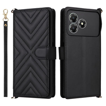 Multifunctional 6-Card Slots Leather Phone Case with Wrist Strap, For ZTE nubia P9 Pro 5G / Optus X Pro 2 5G, For ZTE Blade V80 Pro / V80 Vita, For ZTE Optus X Value 5G, For ZTE nubia RedMagic 11 Air, For ZTE nubia V80 Max                              ...