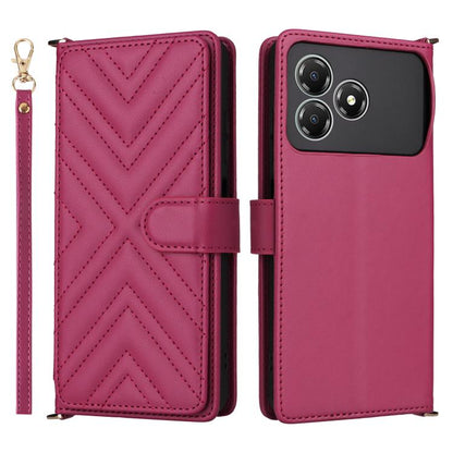Multifunctional 6-Card Slots Leather Phone Case with Wrist Strap, For ZTE nubia P9 Pro 5G / Optus X Pro 2 5G, For ZTE Blade V80 Pro / V80 Vita, For ZTE Optus X Value 5G, For ZTE nubia RedMagic 11 Air, For ZTE nubia V80 Max                              ...