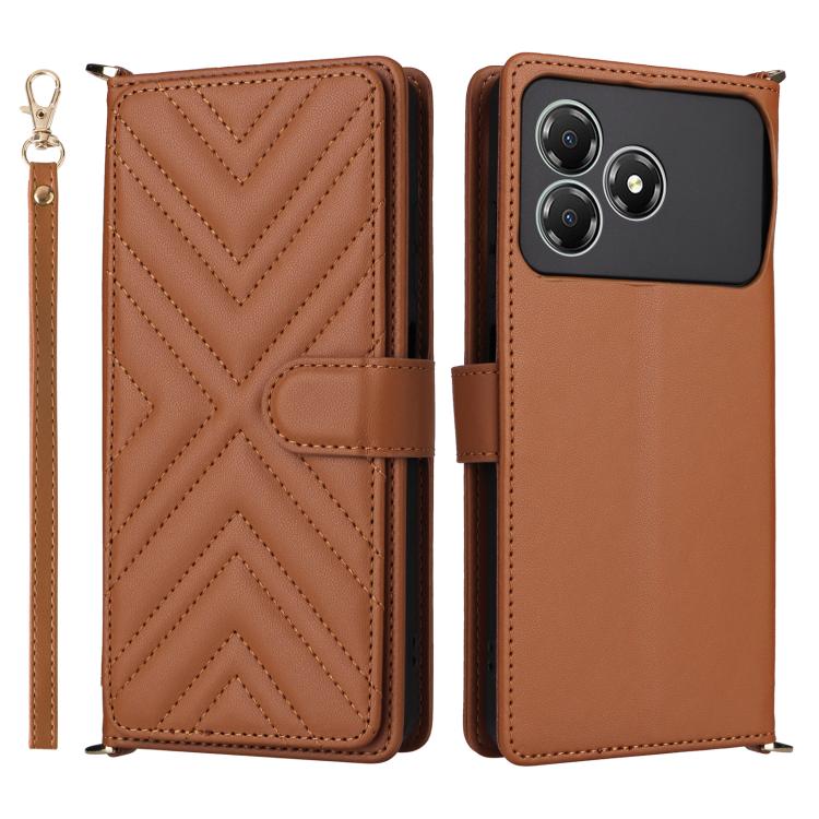 Multifunctional 6-Card Slots Leather Phone Case with Wrist Strap, For ZTE nubia P9 Pro 5G / Optus X Pro 2 5G, For ZTE Blade V80 Pro / V80 Vita, For ZTE Optus X Value 5G, For ZTE nubia RedMagic 11 Air, For ZTE nubia V80 Max                              ...