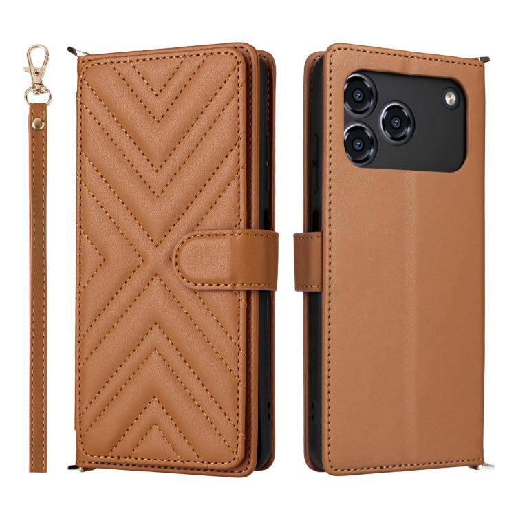Multifunctional 6-Card Slots Leather Phone Case with Wrist Strap, For ZTE nubia P9 Pro 5G / Optus X Pro 2 5G, For ZTE Blade V80 Pro / V80 Vita, For ZTE Optus X Value 5G, For ZTE nubia RedMagic 11 Air, For ZTE nubia V80 Max                              ...