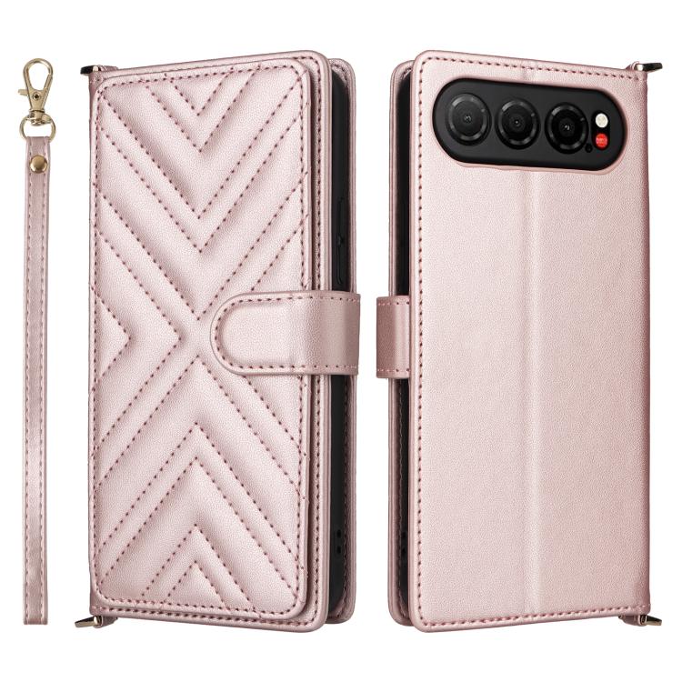 Multifunctional 6-Card Slots Leather Phone Case with Wrist Strap, For ZTE nubia P9 Pro 5G / Optus X Pro 2 5G, For ZTE Blade V80 Pro / V80 Vita, For ZTE Optus X Value 5G, For ZTE nubia RedMagic 11 Air, For ZTE nubia V80 Max                              ...