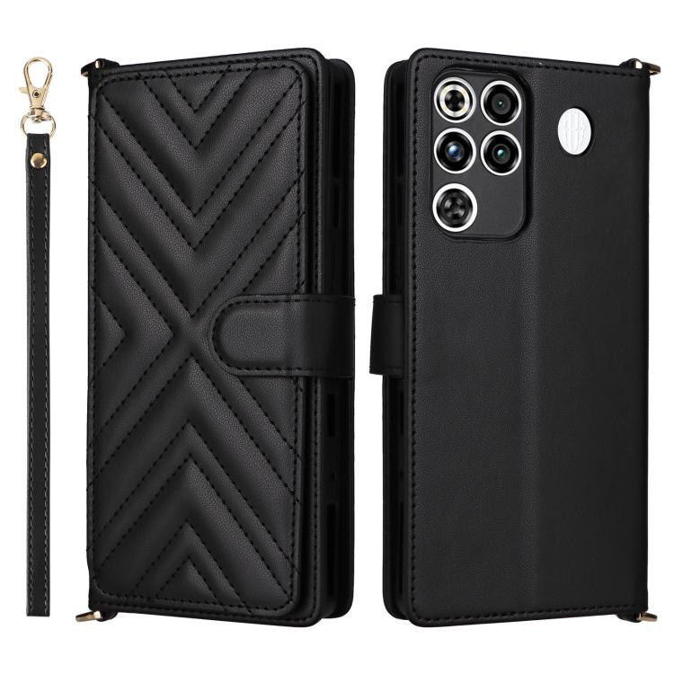 Multifunctional 6-Card Slots Leather Phone Case with Wrist Strap, For ZTE nubia P9 Pro 5G / Optus X Pro 2 5G, For ZTE Blade V80 Pro / V80 Vita, For ZTE Optus X Value 5G, For ZTE nubia RedMagic 11 Air, For ZTE nubia V80 Max                              ...