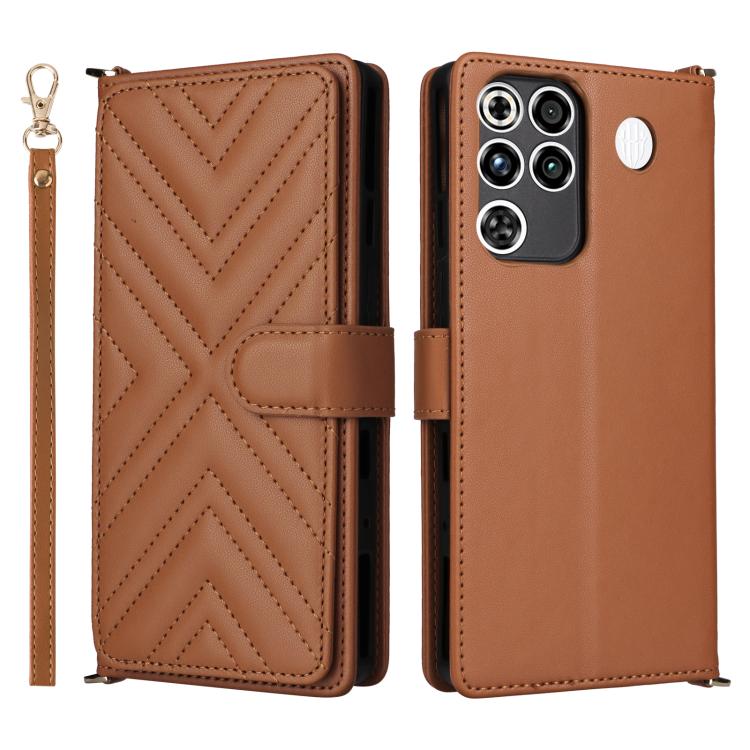 Multifunctional 6-Card Slots Leather Phone Case with Wrist Strap, For ZTE nubia P9 Pro 5G / Optus X Pro 2 5G, For ZTE Blade V80 Pro / V80 Vita, For ZTE Optus X Value 5G, For ZTE nubia RedMagic 11 Air, For ZTE nubia V80 Max                              ...