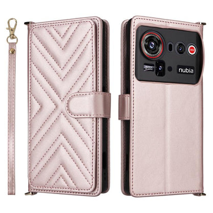 Multifunctional 6-Card Slots Leather Phone Case with Wrist Strap, For ZTE nubia P9 Pro 5G / Optus X Pro 2 5G, For ZTE Blade V80 Pro / V80 Vita, For ZTE Optus X Value 5G, For ZTE nubia RedMagic 11 Air, For ZTE nubia V80 Max                              ...