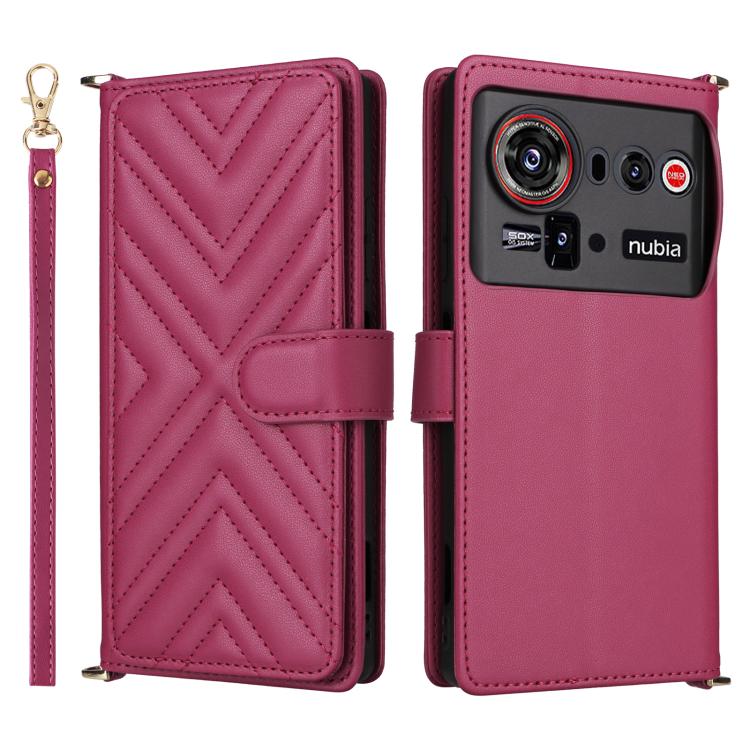 Multifunctional 6-Card Slots Leather Phone Case with Wrist Strap, For ZTE nubia P9 Pro 5G / Optus X Pro 2 5G, For ZTE Blade V80 Pro / V80 Vita, For ZTE Optus X Value 5G, For ZTE nubia RedMagic 11 Air, For ZTE nubia V80 Max                              ...