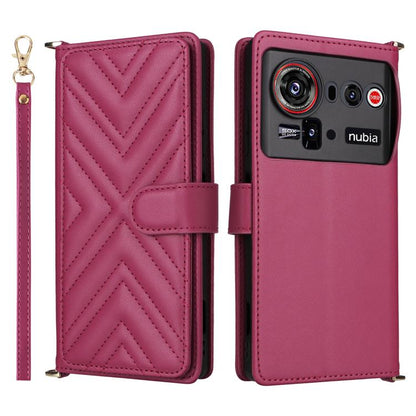 Multifunctional 6-Card Slots Leather Phone Case with Wrist Strap, For ZTE nubia P9 Pro 5G / Optus X Pro 2 5G, For ZTE Blade V80 Pro / V80 Vita, For ZTE Optus X Value 5G, For ZTE nubia RedMagic 11 Air, For ZTE nubia V80 Max                              ...
