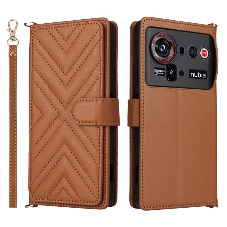 Multifunctional 6-Card Slots Leather Phone Case with Wrist Strap, For ZTE nubia P9 Pro 5G / Optus X Pro 2 5G, For ZTE Blade V80 Pro / V80 Vita, For ZTE Optus X Value 5G, For ZTE nubia RedMagic 11 Air, For ZTE nubia V80 Max                              ...