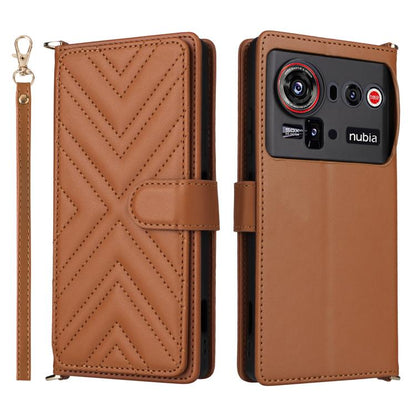 Multifunctional 6-Card Slots Leather Phone Case with Wrist Strap, For ZTE nubia P9 Pro 5G / Optus X Pro 2 5G, For ZTE Blade V80 Pro / V80 Vita, For ZTE Optus X Value 5G, For ZTE nubia RedMagic 11 Air, For ZTE nubia V80 Max                              ...