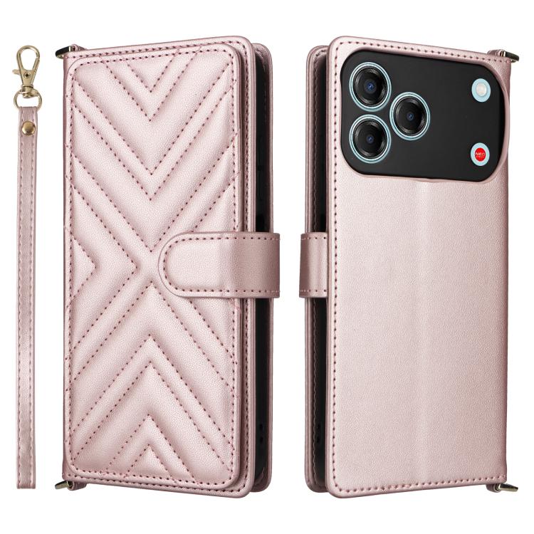 Multifunctional 6-Card Slots Leather Phone Case with Wrist Strap, For ZTE nubia P9 Pro 5G / Optus X Pro 2 5G, For ZTE Blade V80 Pro / V80 Vita, For ZTE Optus X Value 5G, For ZTE nubia RedMagic 11 Air, For ZTE nubia V80 Max                              ...