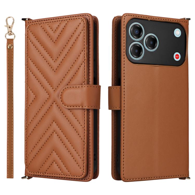Multifunctional 6-Card Slots Leather Phone Case with Wrist Strap, For ZTE nubia P9 Pro 5G / Optus X Pro 2 5G, For ZTE Blade V80 Pro / V80 Vita, For ZTE Optus X Value 5G, For ZTE nubia RedMagic 11 Air, For ZTE nubia V80 Max                              ...