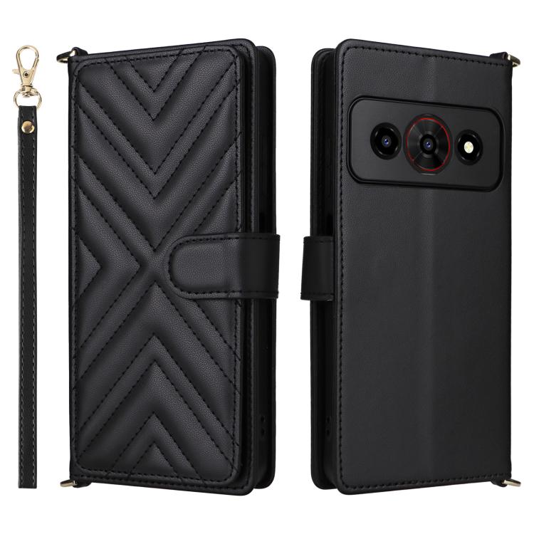 Multifunctional 6-Card Slots Leather Phone Case with Wrist Strap, For ZTE nubia P9 Pro 5G / Optus X Pro 2 5G, For ZTE Blade V80 Pro / V80 Vita, For ZTE Optus X Value 5G, For ZTE nubia RedMagic 11 Air, For ZTE nubia V80 Max                              ...