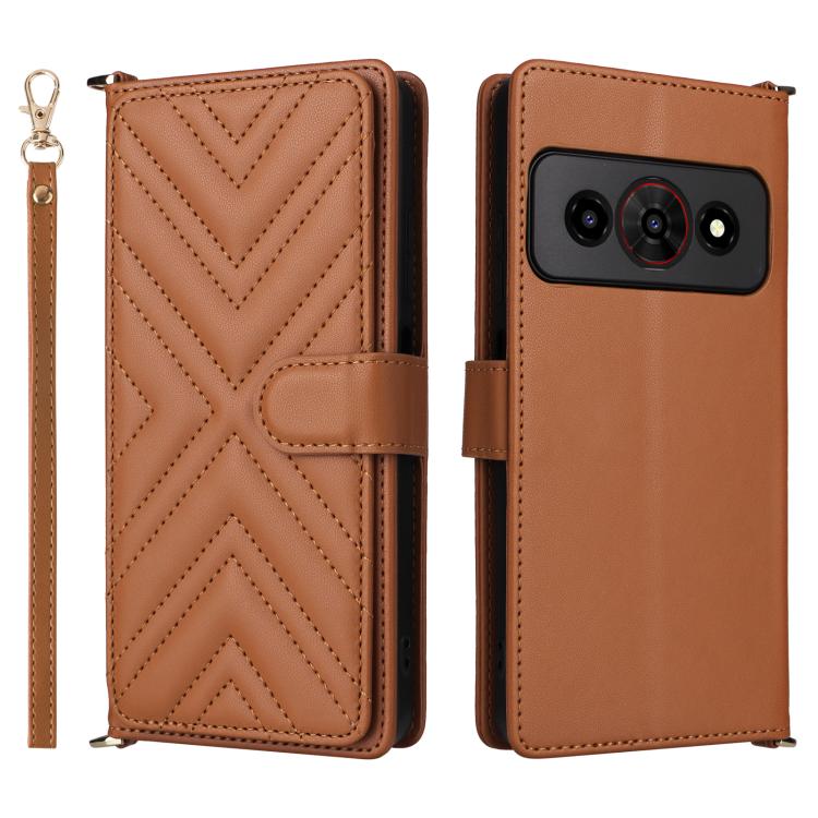 Multifunctional 6-Card Slots Leather Phone Case with Wrist Strap, For ZTE nubia P9 Pro 5G / Optus X Pro 2 5G, For ZTE Blade V80 Pro / V80 Vita, For ZTE Optus X Value 5G, For ZTE nubia RedMagic 11 Air, For ZTE nubia V80 Max                              ...