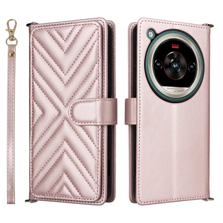 Multifunctional 6-Card Slots Leather Phone Case with Wrist Strap, For ZTE nubia P9 Pro 5G / Optus X Pro 2 5G, For ZTE Blade V80 Pro / V80 Vita, For ZTE Optus X Value 5G, For ZTE nubia RedMagic 11 Air, For ZTE nubia V80 Max                              ...