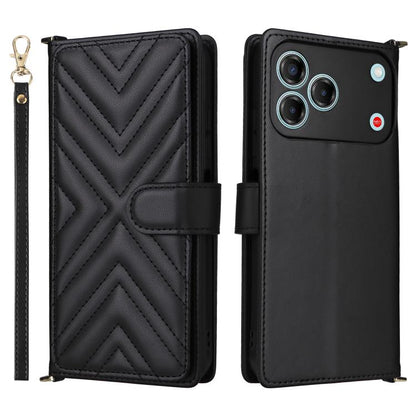 Multifunctional 6-Card Slots Leather Phone Case with Wrist Strap, For ZTE nubia P9 Pro 5G / Optus X Pro 2 5G, For ZTE Blade V80 Pro / V80 Vita, For ZTE Optus X Value 5G, For ZTE nubia RedMagic 11 Air, For ZTE nubia V80 Max                              ...