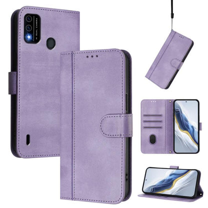 Line Splicing Buckle Retro Leather Phone Case, For itel S23, For itel S18 / Vision 5, For itel P40, For itel P38, For itel S17 / Vision 3, For itel A48