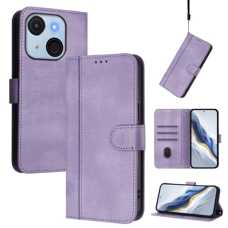 Line Splicing Buckle Retro Leather Phone Case, For itel A200 4G / A200+ 4G, For itel A95 5G, For itel A90 4G, For itel City 100, For itel A58 Lite / A49 Play, For itel P55T 4G / Tecno Spark Go 2024, For itel Power 70, For itel S25 Ultra 4G             ...