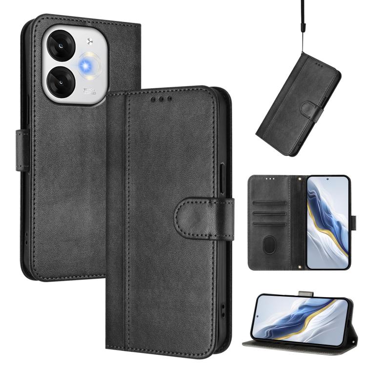 Line Splicing Buckle Retro Leather Phone Case, For itel A200 4G / A200+ 4G, For itel A95 5G, For itel A90 4G, For itel City 100, For itel A58 Lite / A49 Play, For itel P55T 4G / Tecno Spark Go 2024, For itel Power 70, For itel S25 Ultra 4G             ...