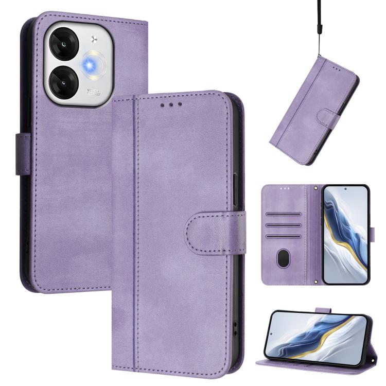Line Splicing Buckle Retro Leather Phone Case, For itel A200 4G / A200+ 4G, For itel A95 5G, For itel A90 4G, For itel City 100, For itel A58 Lite / A49 Play, For itel P55T 4G / Tecno Spark Go 2024, For itel Power 70, For itel S25 Ultra 4G             ...