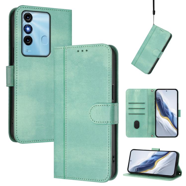 Line Splicing Buckle Retro Leather Phone Case, For itel S23, For itel S18 / Vision 5, For itel P40, For itel P38, For itel S17 / Vision 3, For itel A48