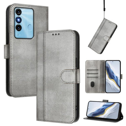 Line Splicing Buckle Retro Leather Phone Case, For itel S23, For itel S18 / Vision 5, For itel P40, For itel P38, For itel S17 / Vision 3, For itel A48