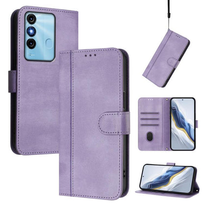 Line Splicing Buckle Retro Leather Phone Case, For itel S23, For itel S18 / Vision 5, For itel P40, For itel P38, For itel S17 / Vision 3, For itel A48
