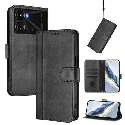 Line Splicing Buckle Retro Leather Phone Case, For itel S23, For itel S18 / Vision 5, For itel P40, For itel P38, For itel S17 / Vision 3, For itel A48