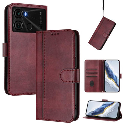 Line Splicing Buckle Retro Leather Phone Case, For itel S23, For itel S18 / Vision 5, For itel P40, For itel P38, For itel S17 / Vision 3, For itel A48