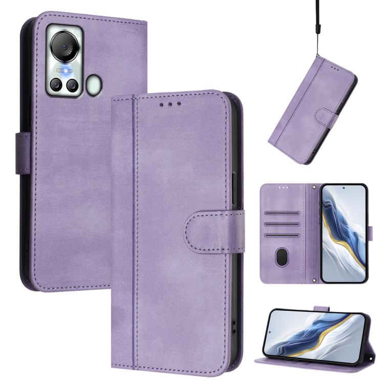 Line Splicing Buckle Retro Leather Phone Case, For itel S23, For itel S18 / Vision 5, For itel P40, For itel P38, For itel S17 / Vision 3, For itel A48