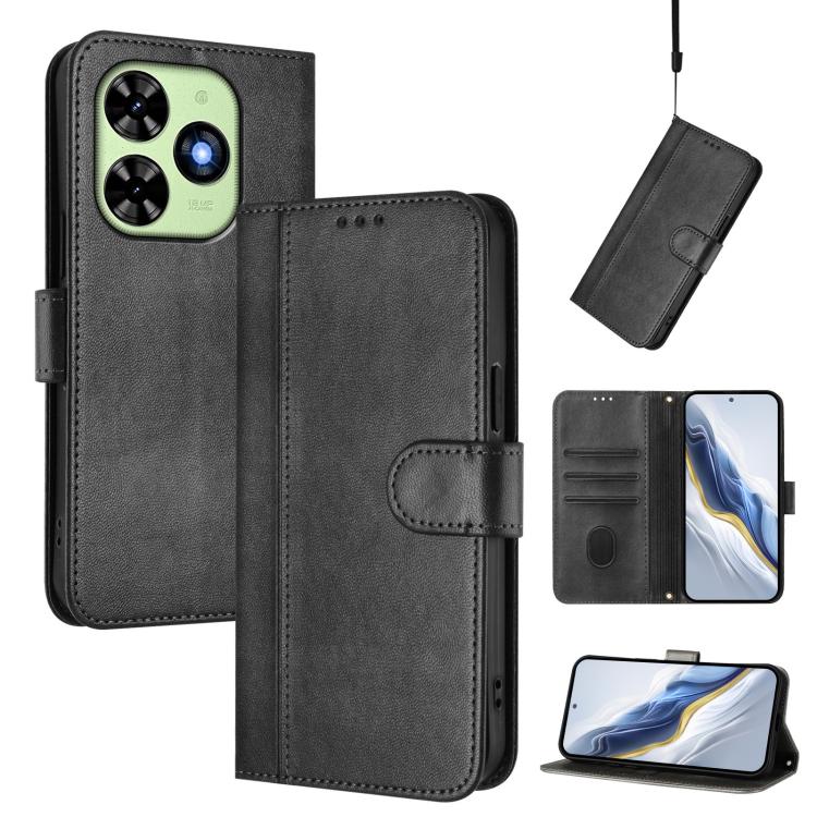 Line Splicing Buckle Retro Leather Phone Case, For itel A200 4G / A200+ 4G, For itel A95 5G, For itel A90 4G, For itel City 100, For itel A58 Lite / A49 Play, For itel P55T 4G / Tecno Spark Go 2024, For itel Power 70, For itel S25 Ultra 4G             ...
