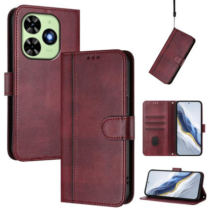 Line Splicing Buckle Retro Leather Phone Case, For itel A200 4G / A200+ 4G, For itel A95 5G, For itel A90 4G, For itel City 100, For itel A58 Lite / A49 Play, For itel P55T 4G / Tecno Spark Go 2024, For itel Power 70, For itel S25 Ultra 4G             ...