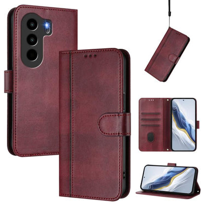 Line Splicing Buckle Retro Leather Phone Case, For itel A200 4G / A200+ 4G, For itel A95 5G, For itel A90 4G, For itel City 100, For itel A58 Lite / A49 Play, For itel P55T 4G / Tecno Spark Go 2024, For itel Power 70, For itel S25 Ultra 4G             ...