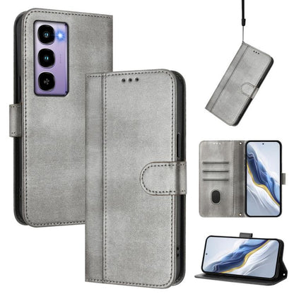 Line Splicing Buckle Retro Leather Phone Case, For itel A200 4G / A200+ 4G, For itel A95 5G, For itel A90 4G, For itel City 100, For itel A58 Lite / A49 Play, For itel P55T 4G / Tecno Spark Go 2024, For itel Power 70, For itel S25 Ultra 4G             ...