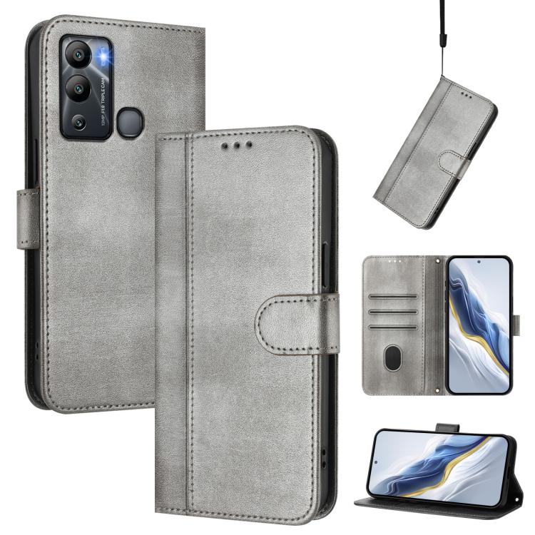 Line Splicing Buckle Retro Leather Phone Case, For Infinix Hot 30 Play 4G / Hot 30 Play NFC, For Infinix Smart 7 Plus / 7 HD / 7 India, For Infinix Note 30 4G / 5G, For Infinix Note 30 Pro 4G, For Infinix Note 30 VIP, For Infinix Hot 30i               ...