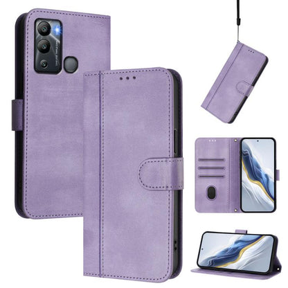 Line Splicing Buckle Retro Leather Phone Case, For Infinix Hot 30 Play 4G / Hot 30 Play NFC, For Infinix Smart 7 Plus / 7 HD / 7 India, For Infinix Note 30 4G / 5G, For Infinix Note 30 Pro 4G, For Infinix Note 30 VIP, For Infinix Hot 30i               ...