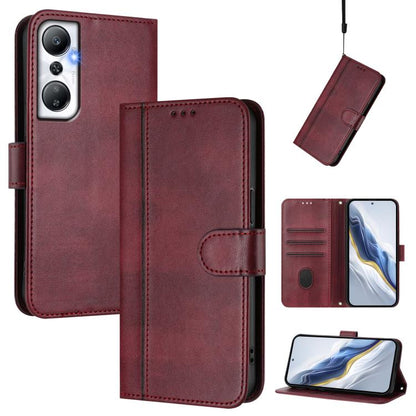 Line Splicing Buckle Retro Leather Phone Case, For Infinix Hot 20 Play, For Infinix Hot 20 4G, For Infinix Zero 20, For Infinix Note 12 4G / Note 12 Pro 4G, For Infinix Note 12 Pro 5G, For Infinix Hot 12 Play, For Infinix Smart 6 / 6 HD                ...