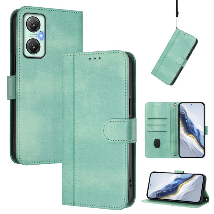 Line Splicing Buckle Retro Leather Phone Case, For Infinix Hot 30 Play 4G / Hot 30 Play NFC, For Infinix Smart 7 Plus / 7 HD / 7 India, For Infinix Note 30 4G / 5G, For Infinix Note 30 Pro 4G, For Infinix Note 30 VIP, For Infinix Hot 30i               ...