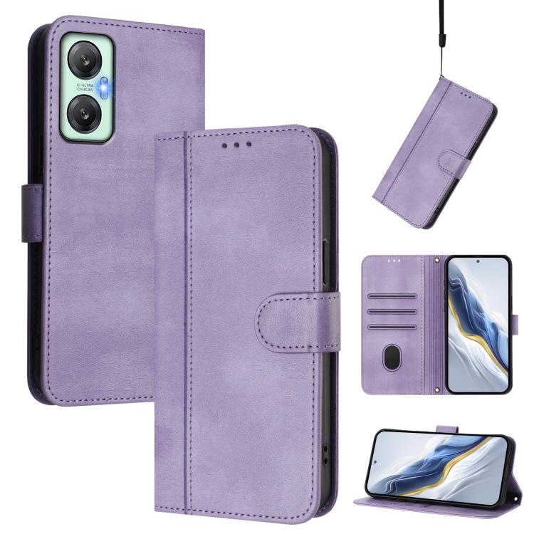 Line Splicing Buckle Retro Leather Phone Case, For Infinix Hot 30 Play 4G / Hot 30 Play NFC, For Infinix Smart 7 Plus / 7 HD / 7 India, For Infinix Note 30 4G / 5G, For Infinix Note 30 Pro 4G, For Infinix Note 30 VIP, For Infinix Hot 30i               ...